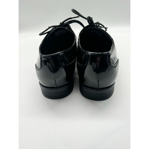 Calvin Klein Brodie Square Toe Black Patent Oxfords Dress Shoes Mens Size 8.5 - Picture 7 of 12